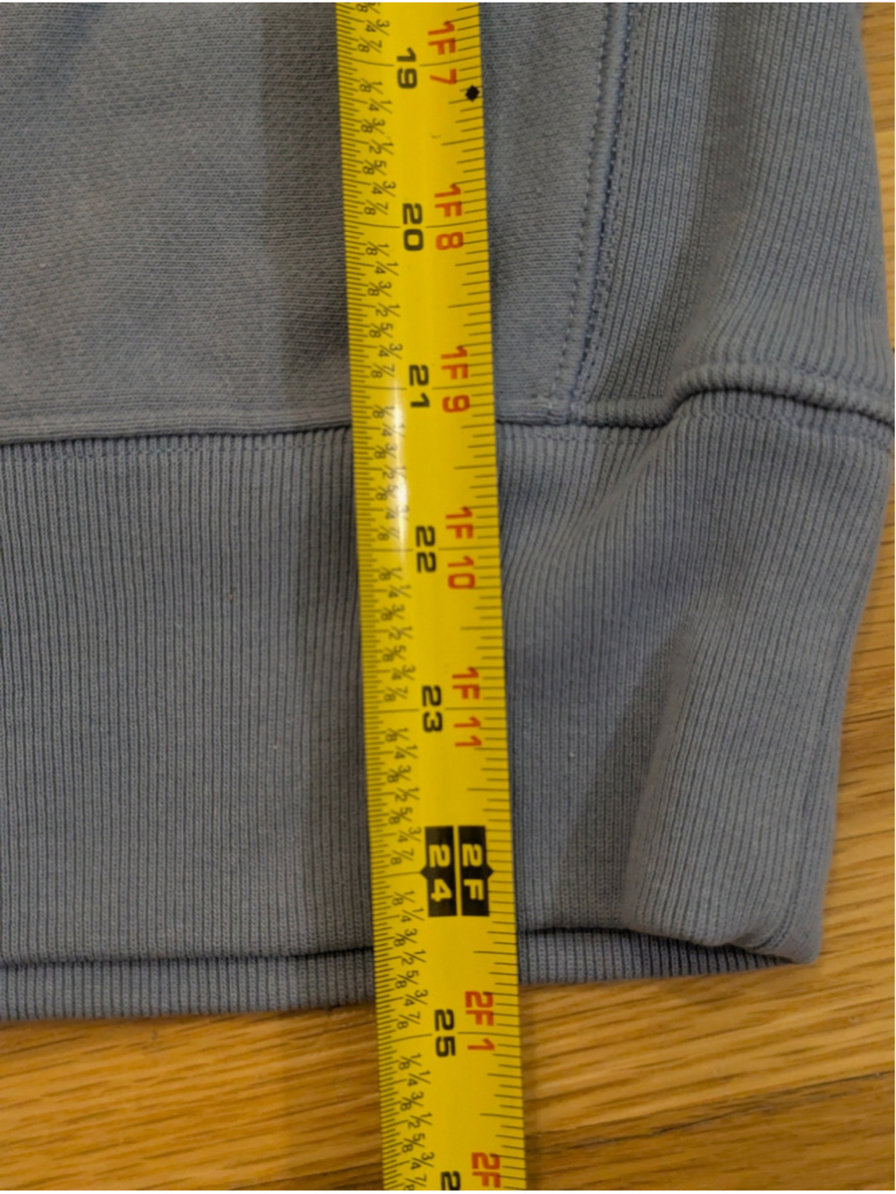 Champion Reverse Weave 1/4 Zip Sweatshirt Small Light Blue - Picture 11 of 11